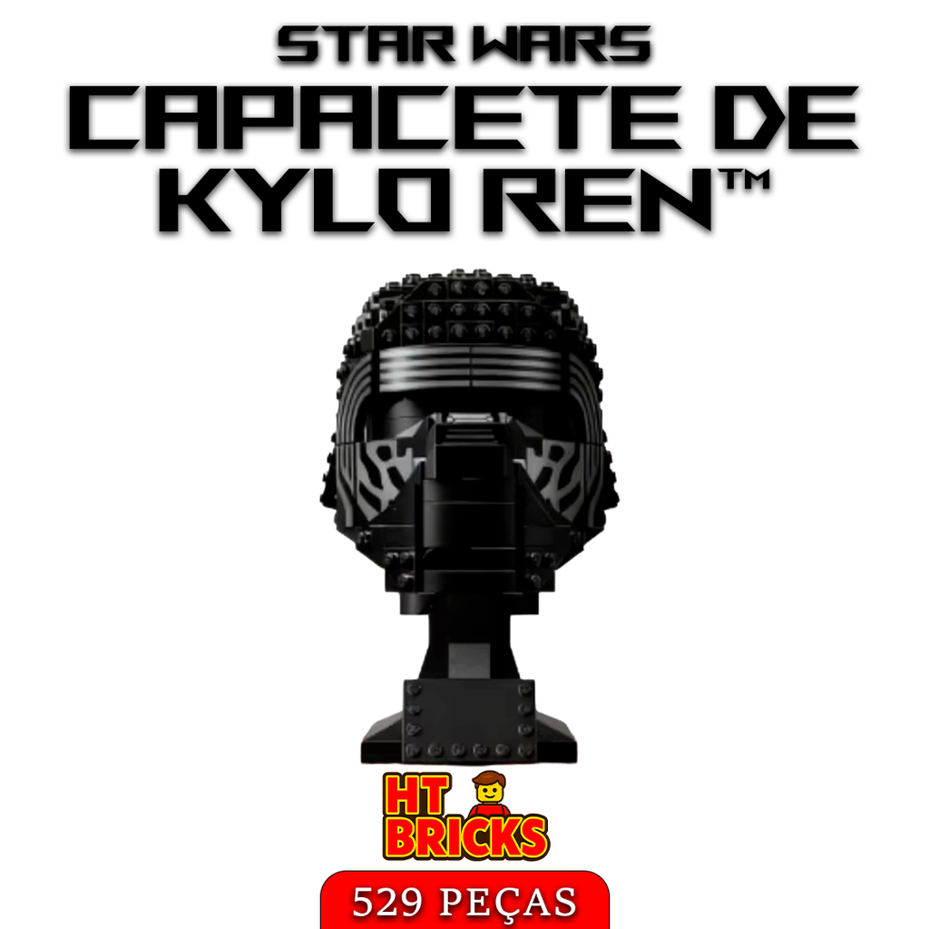 Capacete de Kylo Ren – Star Wars – 529 peças