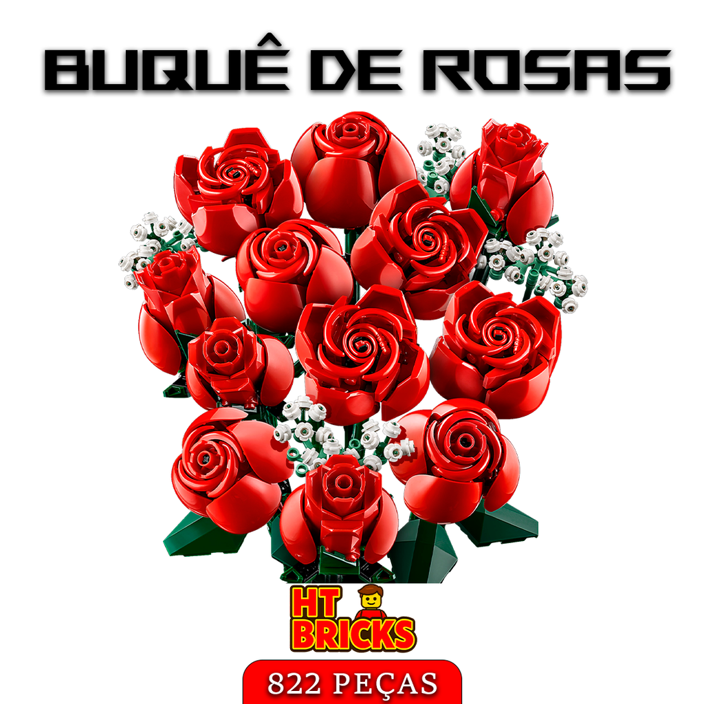 Buquê de Rosas – 822 peças